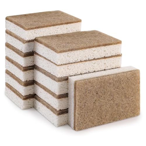 Lbvzxkad Umweltfreundliche Naturschwämme für Geschirr, 12er-Pack - Biologisch Abbaubarer Küchenschwamm mit Kompostierbarem Kokosnuss-Schrubber Lbvzxkad Umweltfreundliche Naturschwämme für Geschirr, 12er-Pack - Biologisch Abbaubarer Küchenschwamm mit Kompostierbarem Kokosnuss-Schrubber von Lbvzxkad