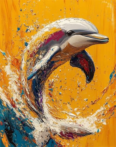 Tier Malen Nach Zahlen Erwachsene Delphin 5D Malen Nach Zahlen kinder ab 7 Mit 3-Pinseln und Acrylfarbe, DIY Kreativset mit Rahmen für Kinder Anfänger, Bastelset Geschenke für Frauen 80x110cm F-85 Tier Malen Nach Zahlen Erwachsene Delphin 5D Malen Nach Zahlen kinder ab 7 Mit 3-Pinseln und Acrylfarbe, DIY Kreativset mit Rahmen für Kinder Anfänger, Bastelset Geschenke für Frauen 80x110cm F-85 von Lchtooog
