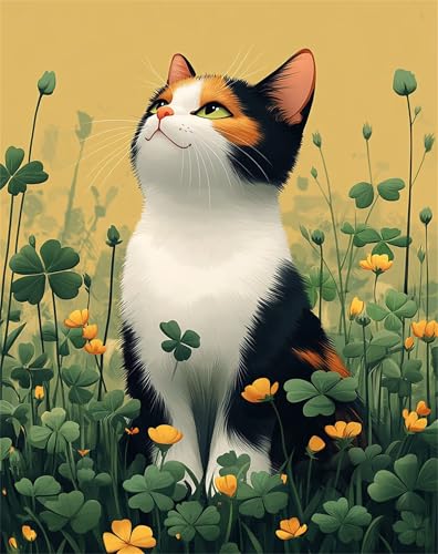 Tier Malen Nach Zahlen Erwachsene Katze 5D Malen Nach Zahlen kinder ab 7 Mit 3-Pinseln und Acrylfarbe, DIY Kreativset mit Rahmen für Kinder Anfänger, Bastelset Geschenke für Frauen 60x80cm F-119 Tier Malen Nach Zahlen Erwachsene Katze 5D Malen Nach Zahlen kinder ab 7 Mit 3-Pinseln und Acrylfarbe, DIY Kreativset mit Rahmen für Kinder Anfänger, Bastelset Geschenke für Frauen 60x80cm F-119 von Lchtooog