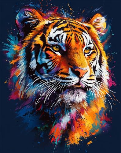 Tier Malen Nach Zahlen Erwachsene Tiger 5D Malen Nach Zahlen kinder ab 7 Mit 3-Pinseln und Acrylfarbe, DIY Kreativset mit Rahmen für Kinder Anfänger, Bastelset Geschenke für Frauen 80x110cm F-112 Tier Malen Nach Zahlen Erwachsene Tiger 5D Malen Nach Zahlen kinder ab 7 Mit 3-Pinseln und Acrylfarbe, DIY Kreativset mit Rahmen für Kinder Anfänger, Bastelset Geschenke für Frauen 80x110cm F-112 von Lchtooog