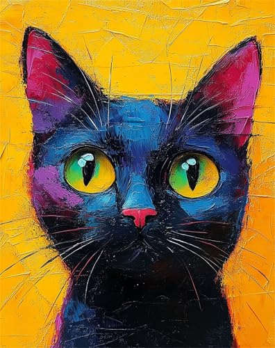 Tier Malen nach Zahlen für Erwachsene mit Rahmen - Premium DIY Katze Malen Nach Zahlen Set 30x40cm, Komplettset mit Acrylfarben & Pinseln, Kreativset für Anfänger & Erwachsene, Wanddekoration F-118 Tier Malen nach Zahlen für Erwachsene mit Rahmen - Premium DIY Katze Malen Nach Zahlen Set 30x40cm, Komplettset mit Acrylfarben & Pinseln, Kreativset für Anfänger & Erwachsene, Wanddekoration F-118 von Lchtooog