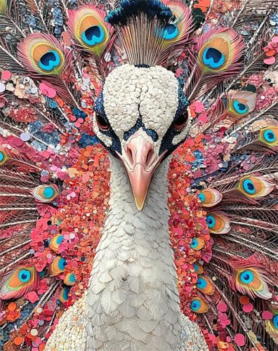Tier Malen nach Zahlen für Erwachsene mit Rahmen - Premium DIY Pfau Malen Nach Zahlen Set 30x40cm, Komplettset mit Acrylfarben & Pinseln, Kreativset für Anfänger & Erwachsene, Wanddekoration F-108 Tier Malen nach Zahlen für Erwachsene mit Rahmen - Premium DIY Pfau Malen Nach Zahlen Set 30x40cm, Komplettset mit Acrylfarben & Pinseln, Kreativset für Anfänger & Erwachsene, Wanddekoration F-108 von Lchtooog