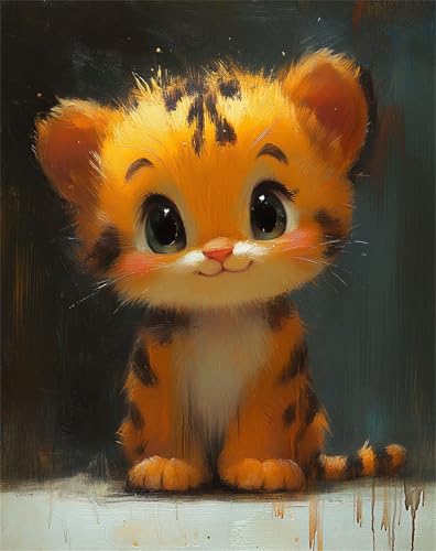 Tier Malen nach Zahlen für Erwachsene mit Rahmen - Premium DIY Tiger Malen Nach Zahlen Set 30x40cm, Komplettset mit Acrylfarben & Pinseln, Kreativset für Anfänger & Erwachsene, Wanddekoration F-111 Tier Malen nach Zahlen für Erwachsene mit Rahmen - Premium DIY Tiger Malen Nach Zahlen Set 30x40cm, Komplettset mit Acrylfarben & Pinseln, Kreativset für Anfänger & Erwachsene, Wanddekoration F-111 von Lchtooog