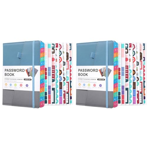 Lckiioy 2X Passwortbuch mit Alphabetischen Tabs für Senioren, Passwort-Notizbuch für die Detaillierte Anmeldung Von Internet-Website-Adressen,B Lckiioy 2X Passwortbuch mit Alphabetischen Tabs für Senioren, Passwort-Notizbuch für die Detaillierte Anmeldung Von Internet-Website-Adressen,B von Lckiioy