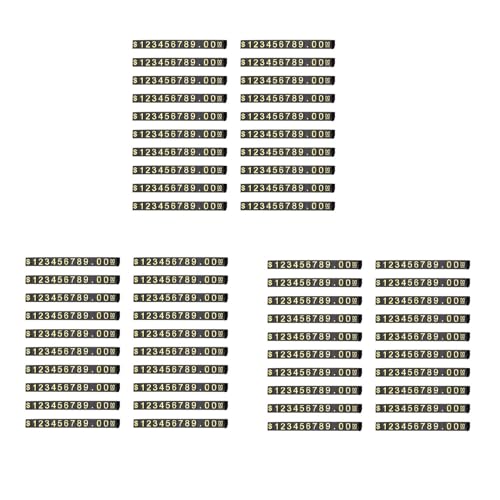Lckiioy 60 SäTze Preis Anzeige Quadratisch Verstellbares Preis Schild für Preis Anzeige Theken StäNder Nummer Buchstabe Dollar Preis Block Kit M von Lckiioy