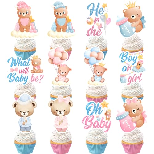 Cupcake-Topper mit Bärenmotiv, für Babypartys, 24 Stück Cupcake-Topper mit Bärenmotiv, für Babypartys, 24 Stück von Lcnjscgo