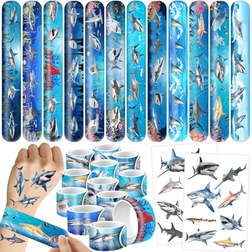 Lcnjscgo 110 Stück realistische Hai-Partygeschenke, 24 Stück Hai-Armbänder, 86 Stück Hai, temporäre Tattoos, Ozean-Party-Dekorationen, Zubehör, Geschenktütenfüller für Kinder, Klassenzimmer, Preise Lcnjscgo 110 Stück realistische Hai-Partygeschenke, 24 Stück Hai-Armbänder, 86 Stück Hai, temporäre Tattoos, Ozean-Party-Dekorationen, Zubehör, Geschenktütenfüller für Kinder, Klassenzimmer, Preise von Lcnjscgo