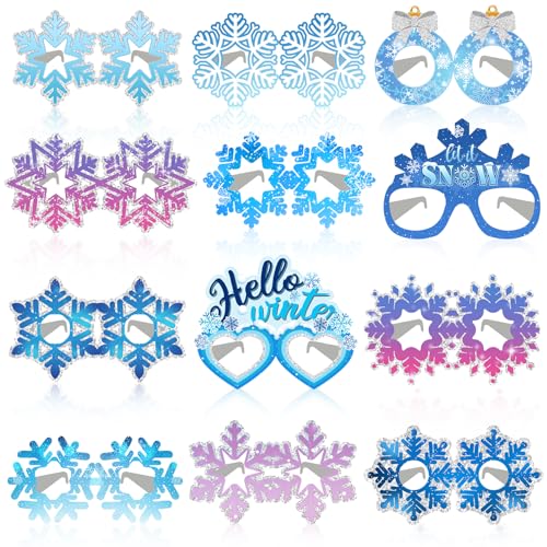 Lcnjscgo 24 Stück Winter-Schneeflocken-Papierbrillen, Winter-Schneeflocken-Partygeschenke, Geburtstagsparty-Dekorationen, Zubehör, Fotoautomaten-Requisiten für Kinder, Jungen, Mädchen Lcnjscgo 24 Stück Winter-Schneeflocken-Papierbrillen, Winter-Schneeflocken-Partygeschenke, Geburtstagsparty-Dekorationen, Zubehör, Fotoautomaten-Requisiten für Kinder, Jungen, Mädchen von Lcnjscgo