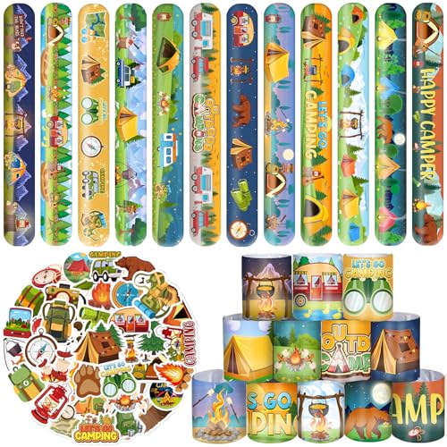 Lcnjscgo 74 Stück Camping-Partygeschenke, 50 Stück Camping-Aufkleber, 24 Stück, Camping-Armbänder, Outdoor-Abenteuer, Camping, Geburtstag, Party-Dekorationen für Kinder Lcnjscgo 74 Stück Camping-Partygeschenke, 50 Stück Camping-Aufkleber, 24 Stück, Camping-Armbänder, Outdoor-Abenteuer, Camping, Geburtstag, Party-Dekorationen für Kinder von Lcnjscgo