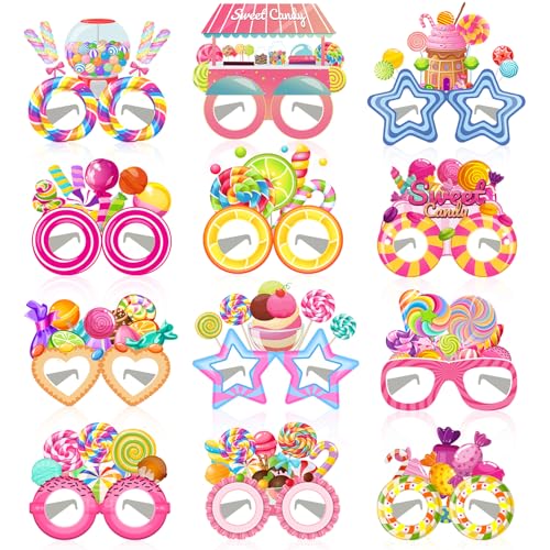 Lcnjscgo Candyland Party-Papierbrillen, Candyland Partyzubehör, Candyland Geburtstagsparty-Dekorationen, Geschenke, Fotoautomaten-Requisiten für Kinder, Jungen, Mädchen, 24 Stück Lcnjscgo Candyland Party-Papierbrillen, Candyland Partyzubehör, Candyland Geburtstagsparty-Dekorationen, Geschenke, Fotoautomaten-Requisiten für Kinder, Jungen, Mädchen, 24 Stück von Lcnjscgo
