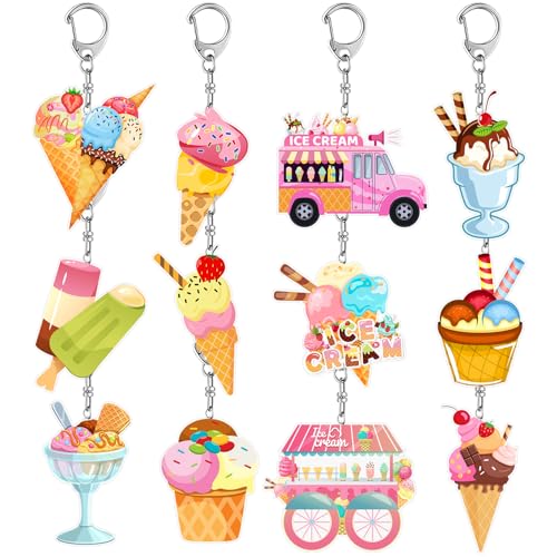 Lcnjscgo Eiscreme-Partygeschenke, 12 Stück, Eiscreme-Acryl-Schlüsselanhänger für Eis, Geburtstagsparty, Dekorationen, Geschenke, für Kinder, Klassenzimmerpreise Lcnjscgo Eiscreme-Partygeschenke, 12 Stück, Eiscreme-Acryl-Schlüsselanhänger für Eis, Geburtstagsparty, Dekorationen, Geschenke, für Kinder, Klassenzimmerpreise von Lcnjscgo
