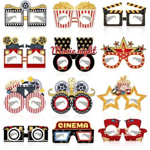 Lcnjscgo Papierbrillen für Filmabende, Partyzubehör, Filmabend, Partyzubehör, Film-Geburtstagsparty-Dekorationen, Geschenke, Foto-Requisiten für Kinder, Jungen, Mädchen, 24 Stück Lcnjscgo Papierbrillen für Filmabende, Partyzubehör, Filmabend, Partyzubehör, Film-Geburtstagsparty-Dekorationen, Geschenke, Foto-Requisiten für Kinder, Jungen, Mädchen, 24 Stück von Lcnjscgo