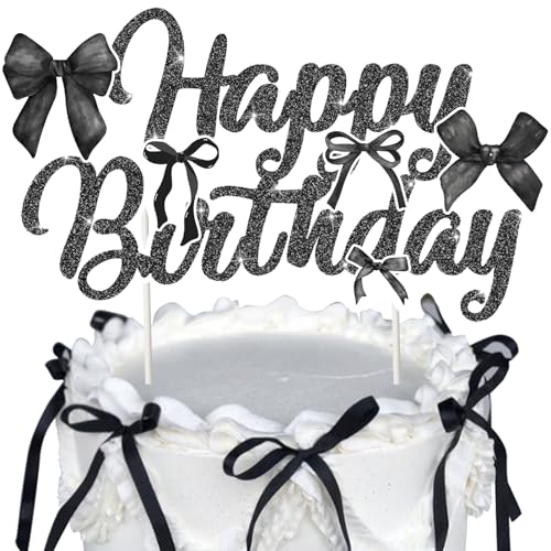 Tortenaufsatz mit Schleife, schwarze Schleife, Kokette, Geburtstagskuchendekorationen, Schleife, Kokette, Geburtstagsparty-Dekorationen für Mädchen, Babyparty-Zubehör Tortenaufsatz mit Schleife, schwarze Schleife, Kokette, Geburtstagskuchendekorationen, Schleife, Kokette, Geburtstagsparty-Dekorationen für Mädchen, Babyparty-Zubehör von Lcnjscgo