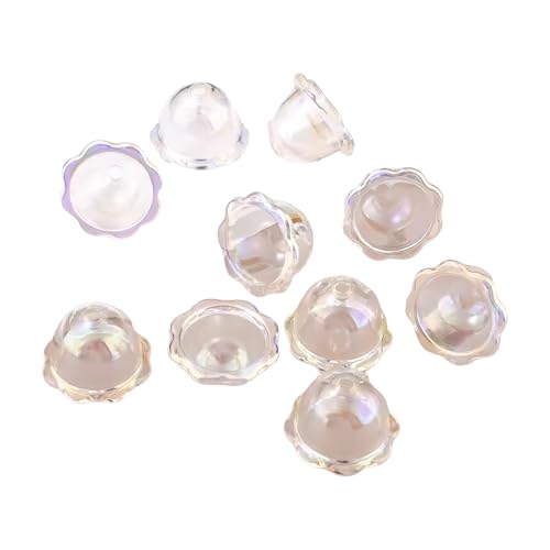 10pcs Anspruchsvolle Acrylblütenperlenkappen Accessoires Für Schmuckherstellung Und Dekorative Winde Glocken Charme von Ldabrye