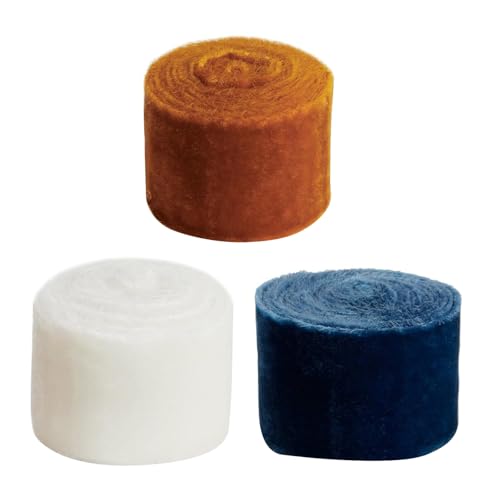 3 Rollen Geschenkbänder Velvets Ribbons Polyester Ribbons Dekoratives Band Für Blumenstrauß Hochzeitsfeier Dekoration von Ldabrye