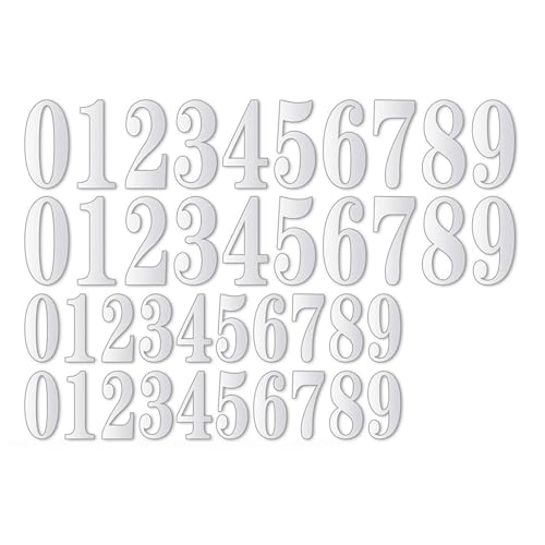 4Sets Reflektierende Postfachnummer Abziehbilder Selbstkleber Reflektierender Nummer Für Postfächer Wetterbeständige Abziehbilder von Ldabrye
