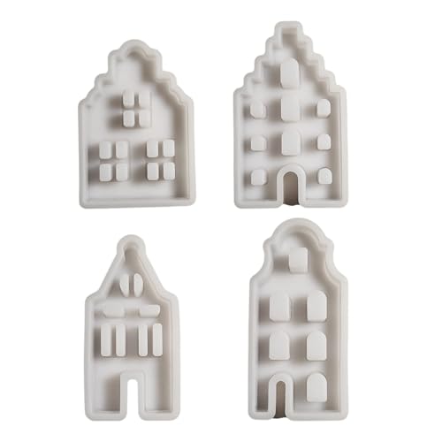 4pcs Home Decors Silikonformen Hausformharz Handwerksformen 4pcs Home Decors Silikonformen Hausformharz Handwerksformen von Ldabrye