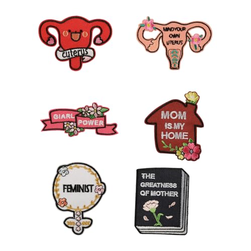 6 PCs Feministische Nähflecken Muttertagserie Eisen Auf Flecken Bestickte Flecken Für Kleidungsschuhe Dekoration 6 PCs Feministische Nähflecken Muttertagserie Eisen Auf Flecken Bestickte Flecken Für Kleidungsschuhe Dekoration von Ldabrye