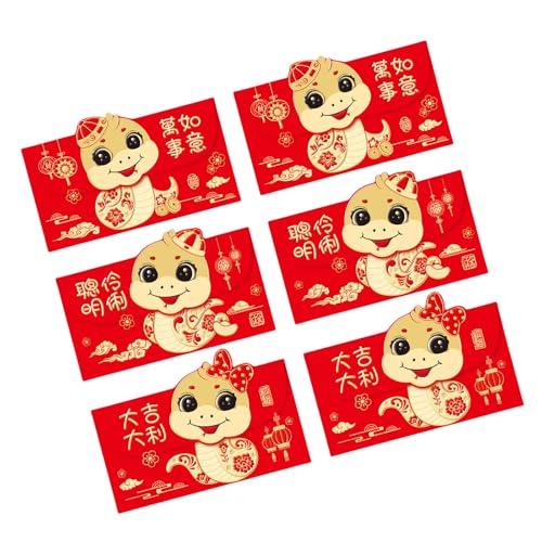 6 Teile Traditionelle Neujahrsgeldpakete Cartoon 2025 Schlangenmotiven Rötungen Umschläge Chinesisches Frühling Festival Hongbao 6 Teile Traditionelle Neujahrsgeldpakete Cartoon 2025 Schlangenmotiven Rötungen Umschläge Chinesisches Frühling Festival Hongbao von Ldabrye