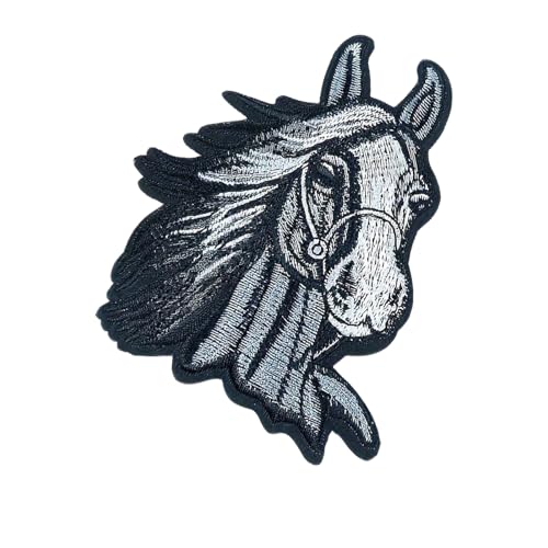 Animal Sew Auf/Bügeleisen Auf Flecken Pferdkopf Bestickte Flecken Ponys Nähflecken Applikationsflecken Für Die Beuteldekoration von Ldabrye