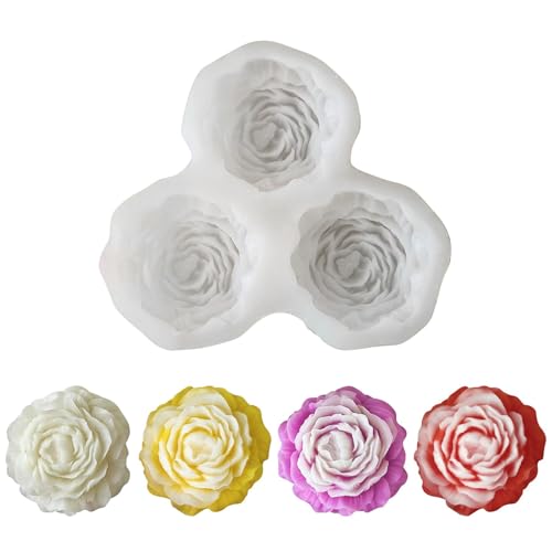 Epoxidharz-Formen, handgefertigt, Pfingstrosen, Blumenform, Silikon, Ornament-Formen von Ldabrye