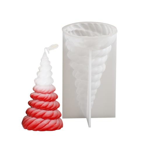 Flexible Silikonform Gefaltete Weihnachtsbaumkerzenform Duft Aromatherapys Herstellung Form Handgefertigter Ornamentform von Ldabrye
