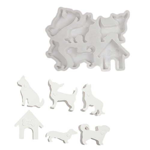 Hundefamilie Statue Silikonformen Für Kerzenseife Herstellung Hundehaus Familie Von Hund Silikon Kerzenformen Für Epoxidharz von Ldabrye