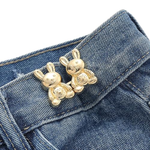 Knopfnadel, Jeansknopf, Hosennadel, Jeansknopf, verstellbare Taillenschnalle, zum Festziehen der Taille, kein Nähen von Ldabrye