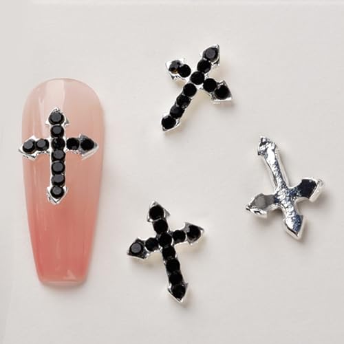 Ldabrye 10 x Retro-Charm-Anhänger aus Legierung, Strasssteine, Punk, Gothic, Kunstbedarf von Ldabrye