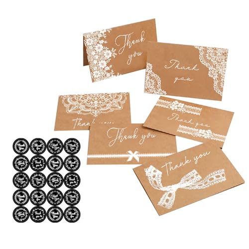 Ldabrye 18pcs Dankekarten Mit Umschlag Und Aufkleber Business Communion Grußkarte Für Hochzeits Geburtstag Valentinstag Karten von Ldabrye