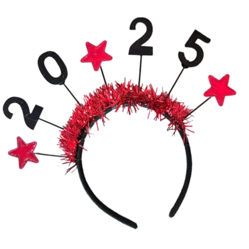 Ldabrye 2025 Fashion Hair Hoop Birthday Party Headwear Glitter Happy Hair Rings Protable For Party Enthusiasts von Ldabrye