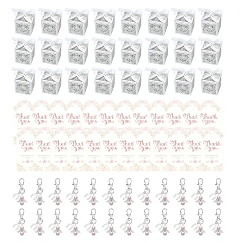 Ldabrye 24 Pack Angelic Schlüsselschüsse Mit Passenden Süßigkeiten Stotage Boxen Und Anpassbaren Dankeskartenzubehör Für Gäste von Ldabrye