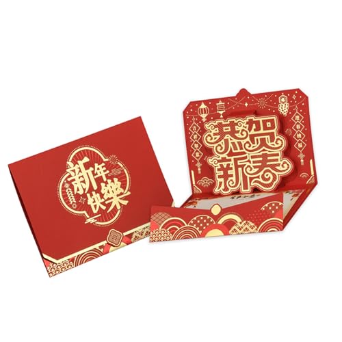 Ldabrye 3D Popup Chinesische Neujahrskarte 2025 Jahr Der Schlangengrußkarte Mit Umschlag Handgefertigt Für Spring Festival von Ldabrye