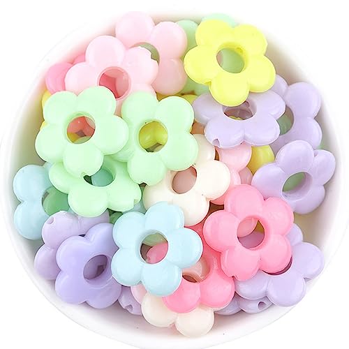 Ldabrye 50 Stück/Lose, mehrfarbige Acryl-Hohlblumen-Perlen, Abstandshalter für Schmuckherstellung, Ohrringe Ldabrye 50 Stück/Lose, mehrfarbige Acryl-Hohlblumen-Perlen, Abstandshalter für Schmuckherstellung, Ohrringe von Ldabrye