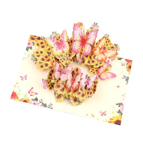 Ldabrye Charm Popup Butterfly Karten Für Geburtstage Handgefertigte Blumengrüße Mit Platzsparenden Designs Für Personalisierte Nachrichten von Ldabrye