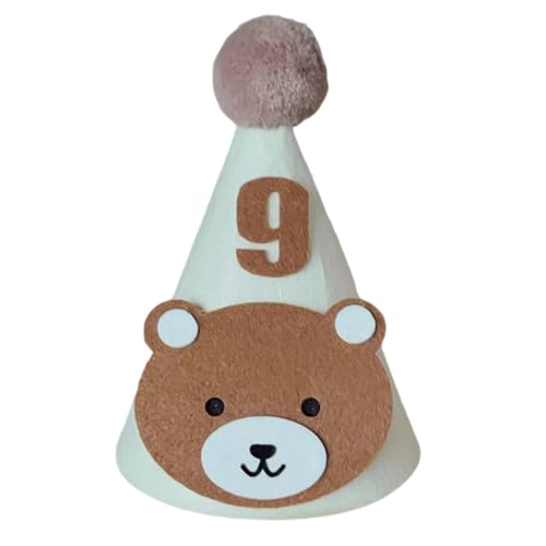 Ldabrye Der Geburtstagshut Des Entzückenden Bärenmotiven Für Kleinkinder Weiche Und Komfortable Baby Party Kopfbedeckung Mit Kinngürtel Und 1-9 Nummer Ldabrye Der Geburtstagshut Des Entzückenden Bärenmotiven Für Kleinkinder Weiche Und Komfortable Baby Party Kopfbedeckung Mit Kinngürtel Und 1-9 Nummer von Ldabrye