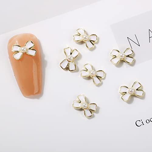 Ldabrye Einfache Schleifen-Charms, 3D-Schleife, Schmuck, Schleifen-Anhänger für Maniküre, Kunstdekoration, Metallnieten von Ldabrye