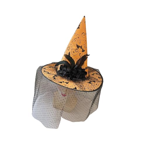 Ldabrye Halloween Party Hut Hexenhut mit aufwändiger Designanpassung für Cosplays Feier Hexe für Cosplays und den täglichen Gebrauch von Ldabrye
