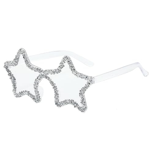 Ldabrye Hip Hop glitzernde Schattierungen Stilvolle dekorative Augenbrille Stern Live Show Party Foto Requisiten Star Eyewear Party Outfit von Ldabrye