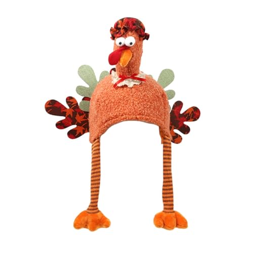 Ldabrye Laugh Inducing Truthahn-Weihnachtsmütze, individualisierter Truthahn-Hut, Ornament für Weihnachten und Thanksgiving-Partykleid von Ldabrye