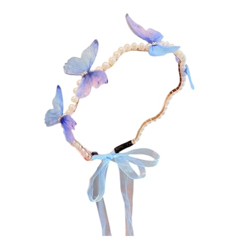Ldabrye Mädchen-Haarreif, Schmetterlings-Perlen, Kronen für Königin, Geburtstag, Stirnbänder, Foto-Requisiten, elegantes Kostüm, Kopfbedeckung, Schmetterlings-Haarnadel Ldabrye Mädchen-Haarreif, Schmetterlings-Perlen, Kronen für Königin, Geburtstag, Stirnbänder, Foto-Requisiten, elegantes Kostüm, Kopfbedeckung, Schmetterlings-Haarnadel von Ldabrye