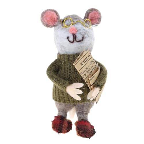 Ldabrye Nadelfilz Modell Weihnachten Cartoon Wolle gefilzt Mäuse Miniaturfigur Puppen für Wohnkultur oder Mottoparty Ldabrye Nadelfilz Modell Weihnachten Cartoon Wolle gefilzt Mäuse Miniaturfigur Puppen für Wohnkultur oder Mottoparty von Ldabrye