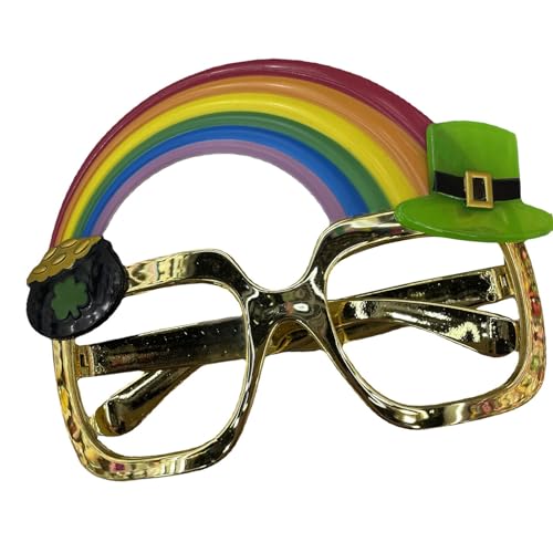 Ldabrye Patricks Day Kleeblatt-Brille, irischer Tag, Patricks, Party, Kostüm, Rahmen, Brille für Erwachsene und Kinder Ldabrye Patricks Day Kleeblatt-Brille, irischer Tag, Patricks, Party, Kostüm, Rahmen, Brille für Erwachsene und Kinder von Ldabrye