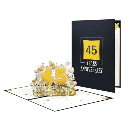 Ldabrye Raffinierte 3D Popup Karte Spezialveranstaltung 3D Grußkarte Mit Nummer Für Hochzeitstagsfeier von Ldabrye