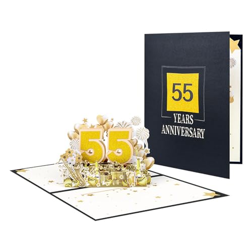 Ldabrye Raffinierte 3D Popup Karte Spezialveranstaltung 3D Grußkarte Mit Nummer Für Hochzeitstagsfeier von Ldabrye