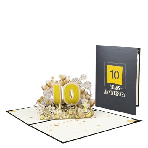 Ldabrye Raffinierte 3D Popup Karte Spezialveranstaltung 3D Grußkarte Mit Nummer Für Hochzeitstagsfeier von Ldabrye
