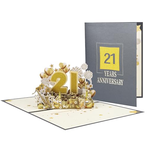 Ldabrye Raffinierte 3D Popup Karte Spezialveranstaltung 3D Grußkarte Mit Nummer Für Hochzeitstagsfeier von Ldabrye