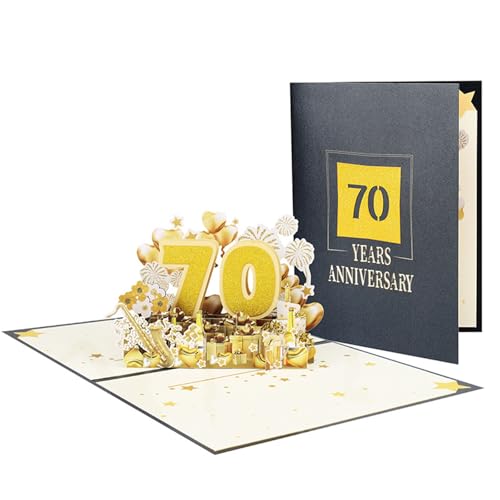 Ldabrye Raffinierte 3D Popup Karte Spezialveranstaltung 3D Grußkarte Mit Nummer Für Hochzeitstagsfeier von Ldabrye