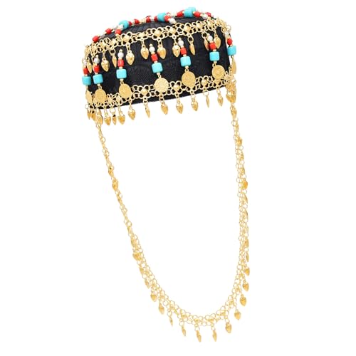 Ldabrye Stilvoller Hut mit Schmucksteinen, Türkis mit Strass-Details und goldfarbenen Quasten, lange dekorative Quasten Ldabrye Stilvoller Hut mit Schmucksteinen, Türkis mit Strass-Details und goldfarbenen Quasten, lange dekorative Quasten von Ldabrye