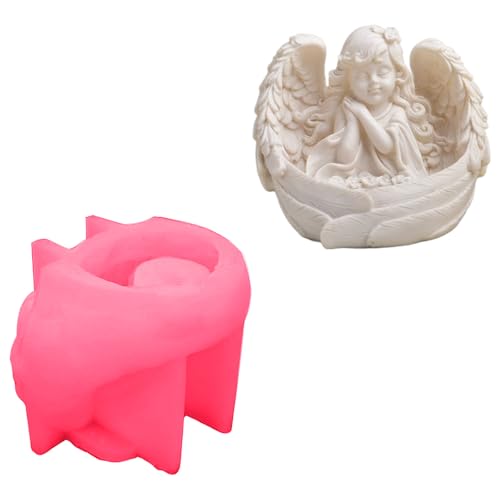 Mädchenflügel Skulptur Silikonformen Für Epoxidharz Teelichthalter Kerzenhalter Gips Ornament Home Dekoration von Ldabrye